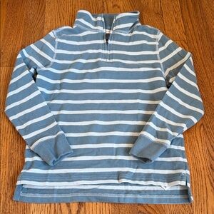 J. Crew Kids Blue and White Striped Zip Up size small